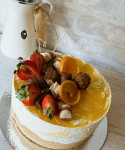 Cheescake de mango con chocolate blanco